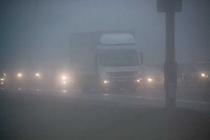 ГАИ предупреждает белорусов о тумане