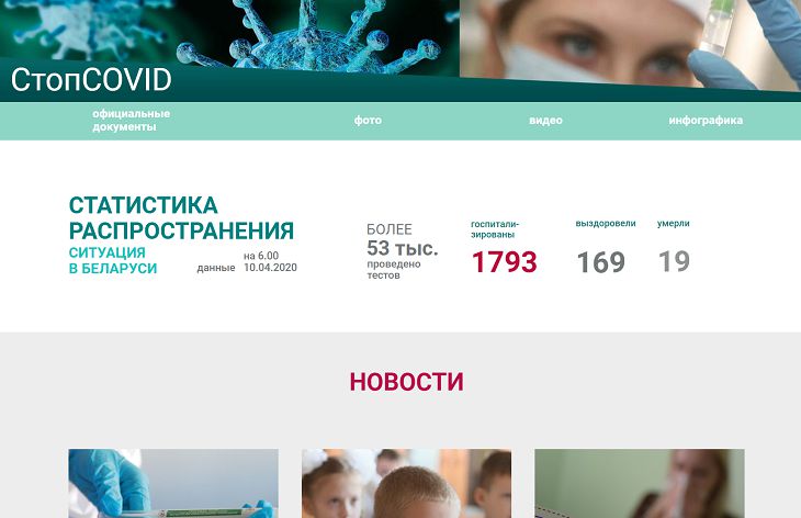 Статистика COVID-19 по регионам Беларуси исчезла с официального портала по вопросам коронавируса 