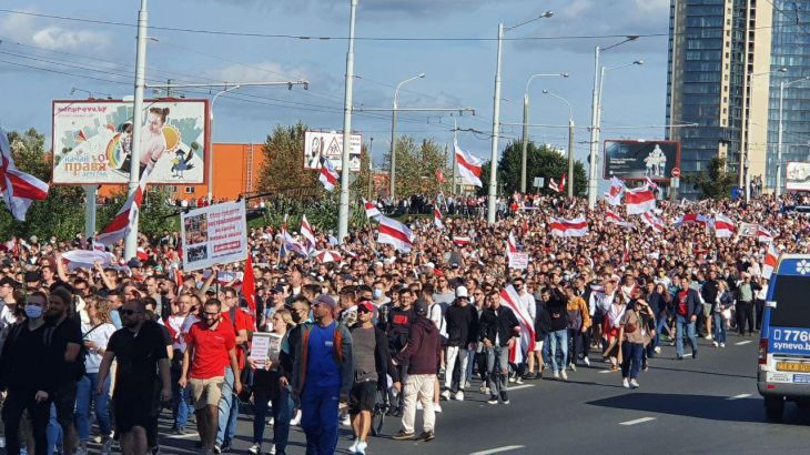 Акции протеста проходят в различных районах Минска