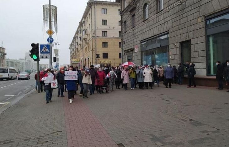 В Минске состоялся марш протеста пенсионеров