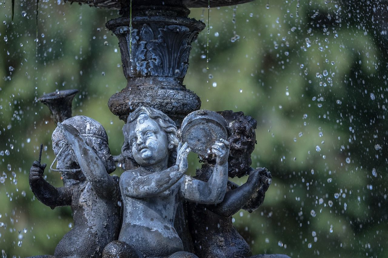 garden fountain