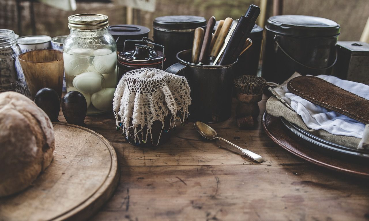 old wooden table