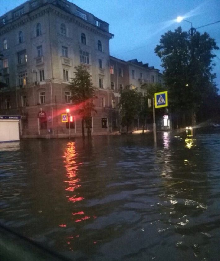 Транспортный коллапс: в Могилеве прошли сильные ливни