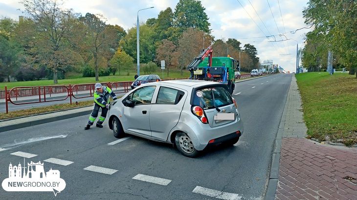 ДТП в Гродно: Chevrolet перевернулся на крышу