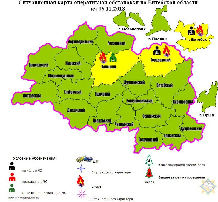 Карта посещения лесов витебской области