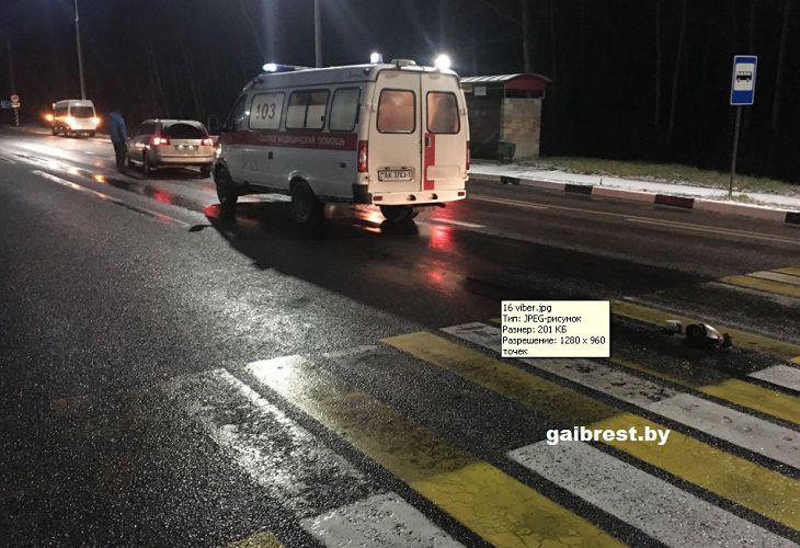 В Жабинковском районе легковушка сбила пенсионерку