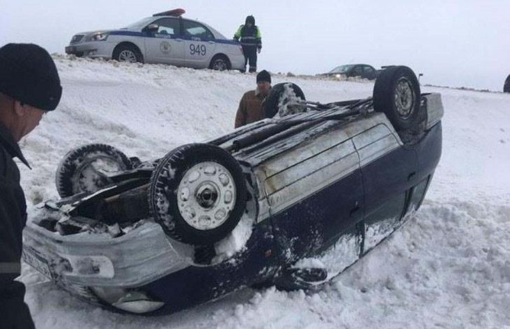 ДТП под Горками: авто вылетел с дороги и перевернулся 