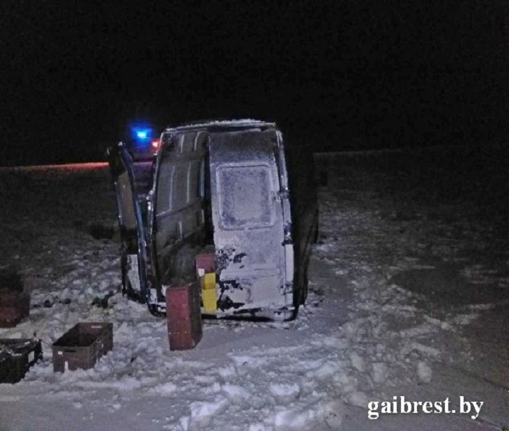 ДТП в Барановичском районе: опрокинулся автомобиль