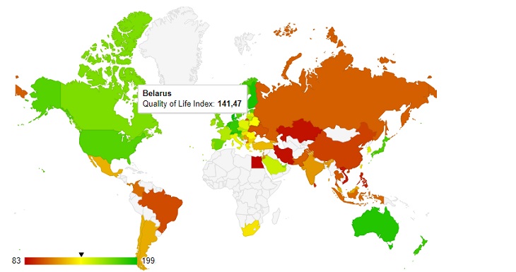 Новый рейтинг качества жизни. Узнайте, на каком месте Беларусь