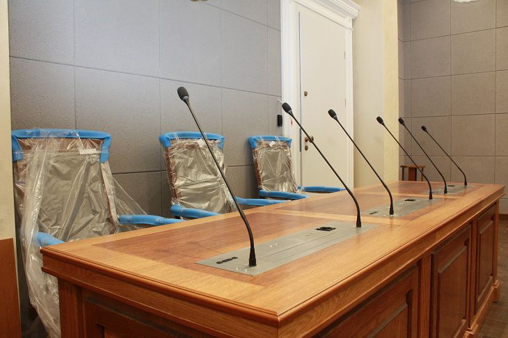 «Минскстрой» показал богатые интерьеры нового здания Верховного суда