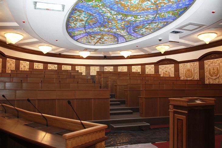 «Минскстрой» показал богатые интерьеры нового здания Верховного суда
