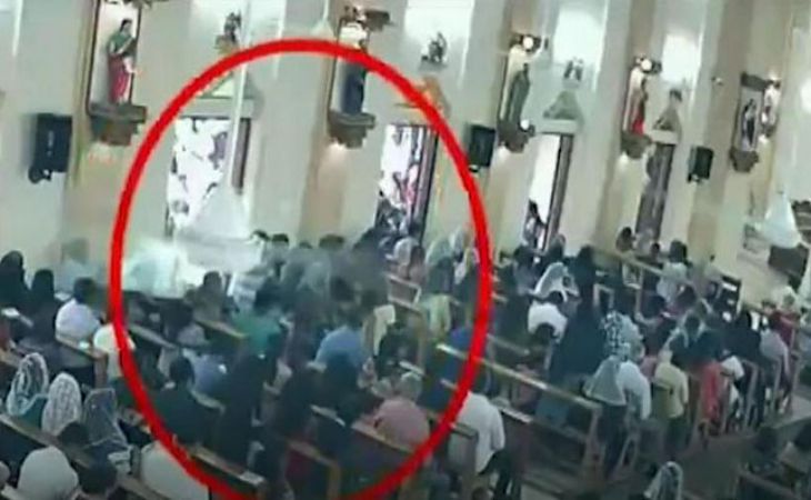 Появилось видео с предполагаемым террористом перед взрывом в церкви Шри-Ланке.