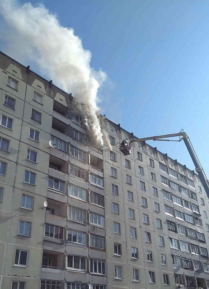 В Минске горела квартира в многоэтажке на Некрасова