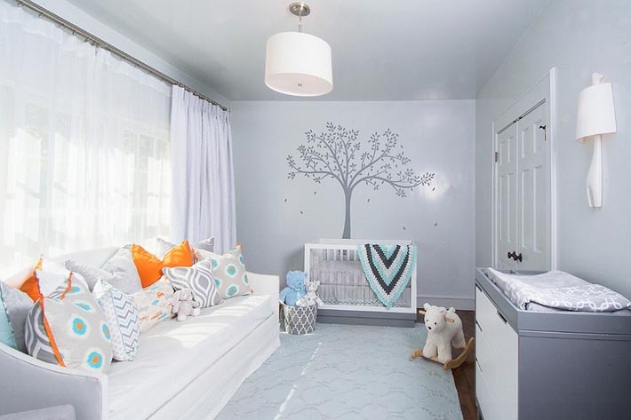 Серый цвет в дизайне интерьера детской комнаты (ФОТО)