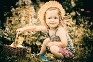 child with a pet